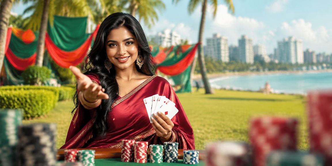 ময়মনসিংহে লাল-সবুজ থিমে 9bet তিন পাতি গেম উপভোগ করছেন একজন খেলোয়াড়